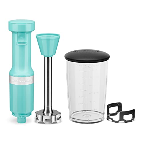 KitchenAid Variable Speed Corded Hand Blender KHBV53, Aqua Sky, 1 Liter