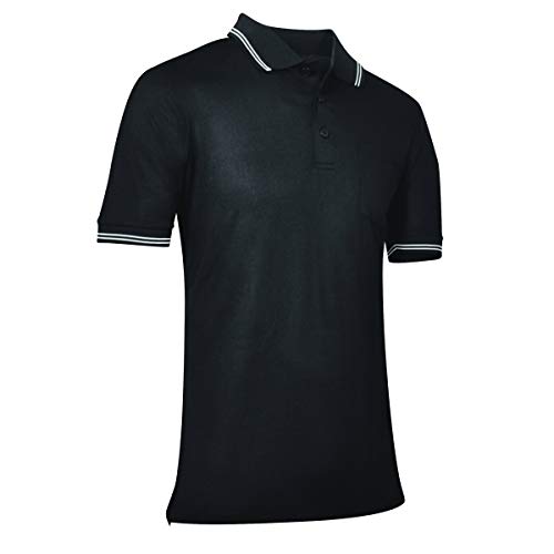 CHAMPRO Baseball/Softball Umpire Polo Shirt - Polyester, Adult Small, Black