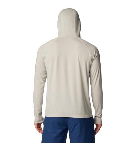 Columbia Men's PFG Uncharted Hoodie, Cool Grey Heather, 3X Tall