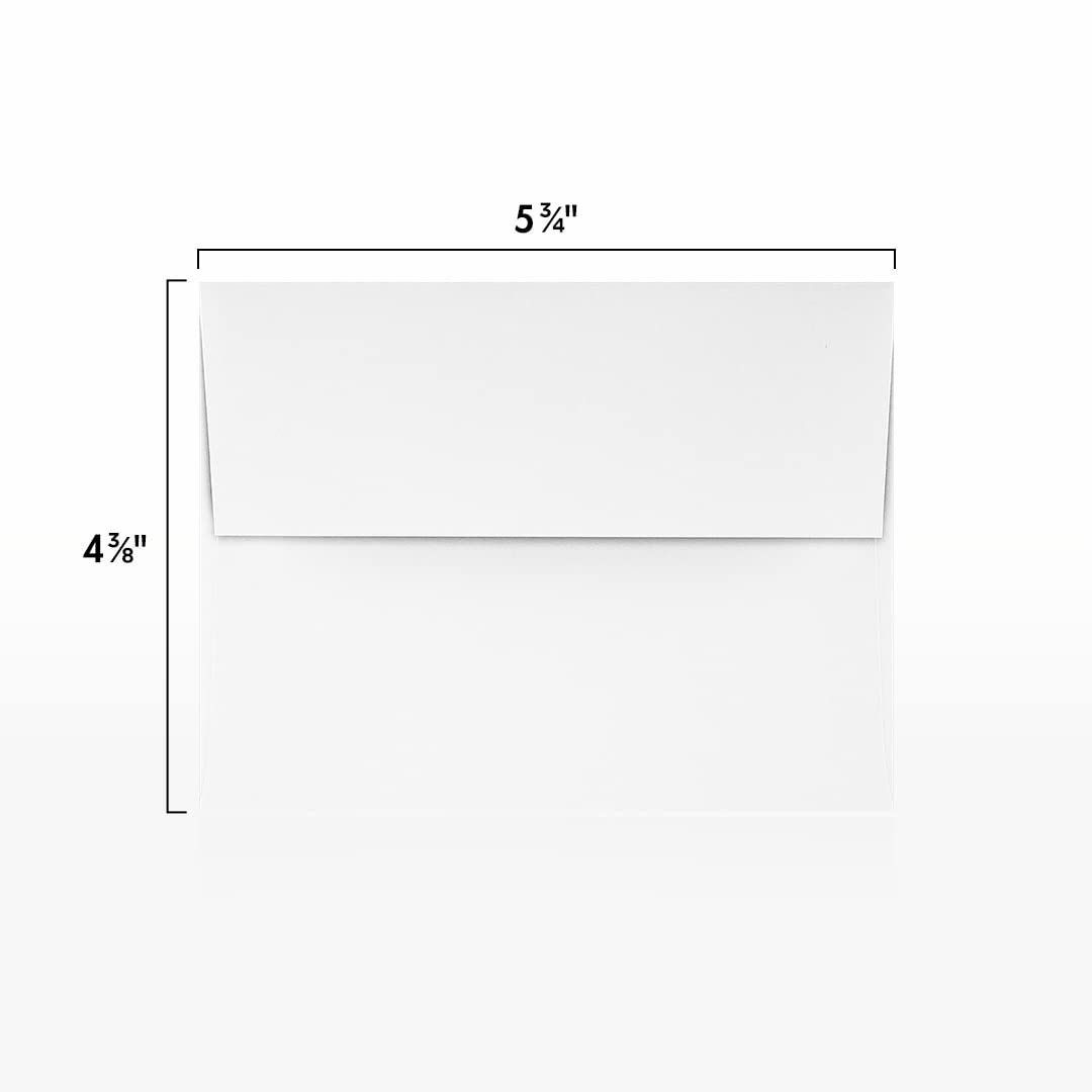 LUXPaper A2 Invitation Envelopes | 4 3/8" x 5 3/4" | Bright White | 24lb. Text | 1,000 Qty