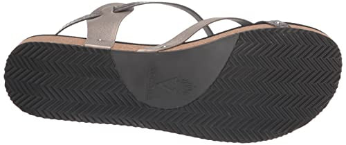 VOLATILE Women's Engie Multi Strap Thong Sandal, Charcoal, 6M