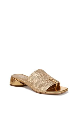 Franco Sarto Womens Loran Slide Sandal Black Stretch Raffia 9M