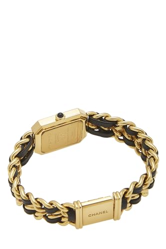 Chanel, Pre-Loved Black & Gold Premiere Watch Large, Black