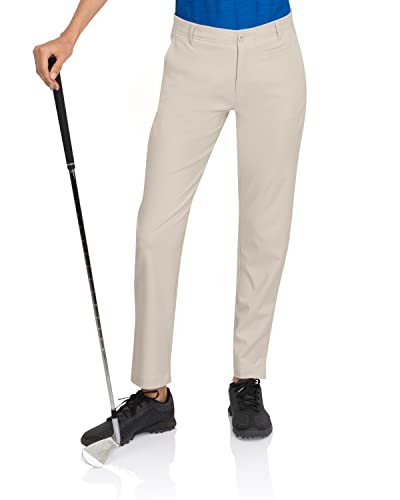 Three Sixty Six Women’s Quick Dry Golf Pants 30 Inch Inseam - Lightweight 4-Way Stretch, Moisture Wicking, Anti-Odor, UPF 50+ Silver Grey