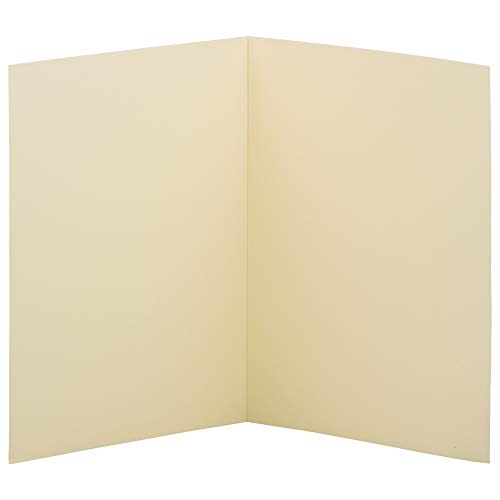 JAM PAPER Blank Foldover Cards - 4 3/8 x 5 7/16 (Fits in A2 Envelopes) - Ivory - 100/pack