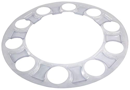 XIUHUA ABS Chrome Plastic Front and Rear Axle Cover Full Kits with 33mm Thread-On Flange Nut Covers and Removable Center Cap (Flat Top)