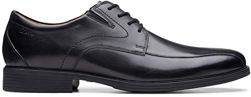 Clarks Men's Whiddon Pace Oxford, Black Leather, 9.5