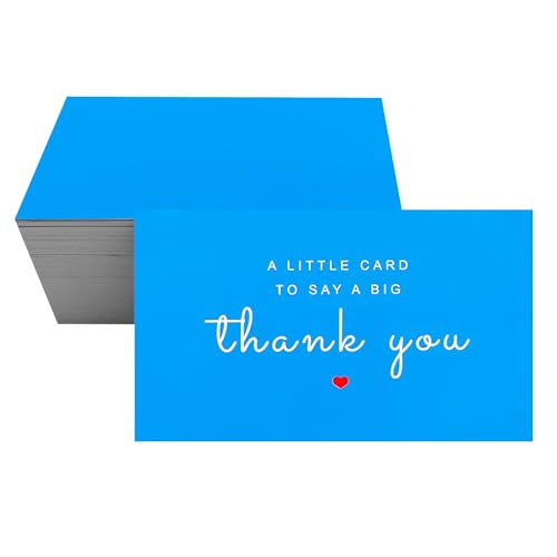 RXBC2011 Little Thank You Cards Big Thank you Notes for All Occasions 3.5 x 2 Inch Pack of 100 HOTPINK