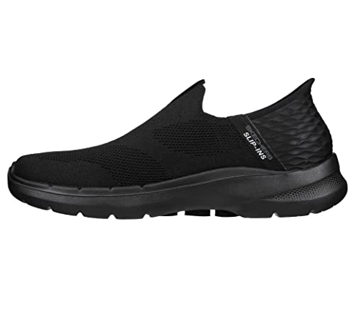 Skechers Men's Gowalk 6 Slip-Ins-Athletic Slip-On Walking Shoes | Casual Sneakers with Memory Foam, Black, 10