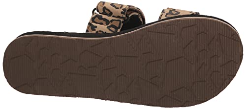 Volcom Women's ECO Recliner Slide Sandal, Leopard, 5