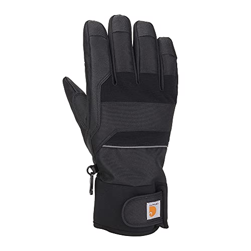 Carhartt mens Flexer Cold Weather Gloves, Black, Small US