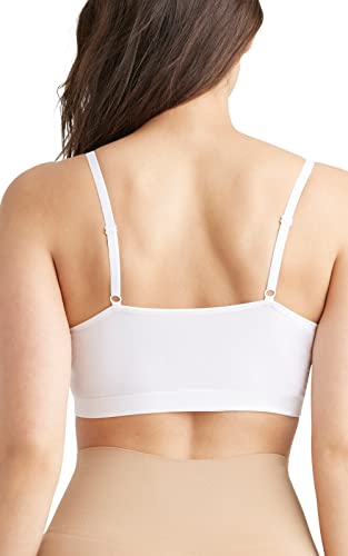 Yummie womens Nylon Seamless Bralette, Padded Bra, Black, Small-Medium US