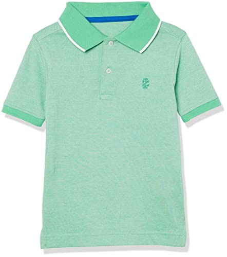 IZOD Boys' Short Sleeve Pique Polo Shirt, Blue/White