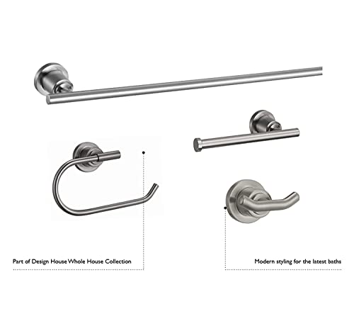 Design House 560334 Geneva Contemporary Double Robe Hook for Bathroom Bedroom Closet or Kitchen, 2.78 x 1.85 x 2.23, Polished Chrome