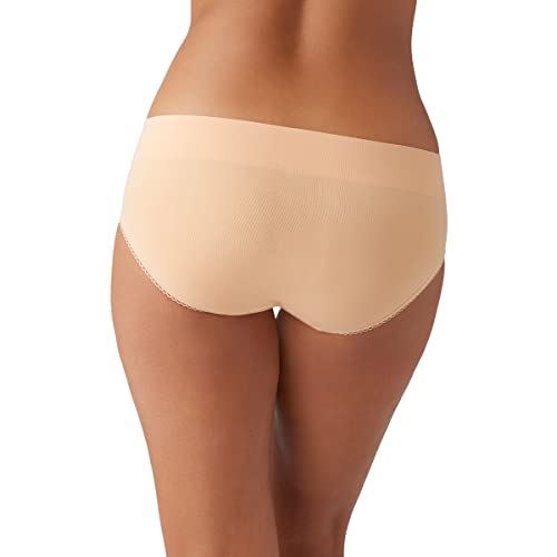 Wacoal Women's Feeling Flexible Seamless Hipster Panty, White, Medium