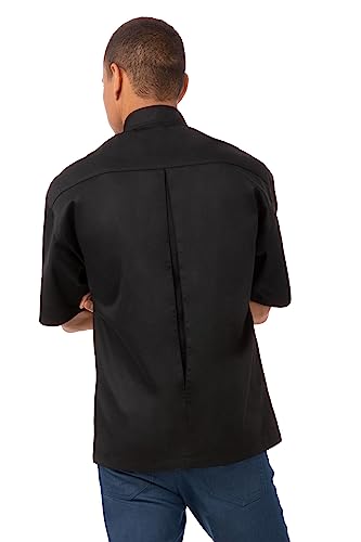 Chef Works Unisex Palermo Executive Chef Coat, Black, X-Small