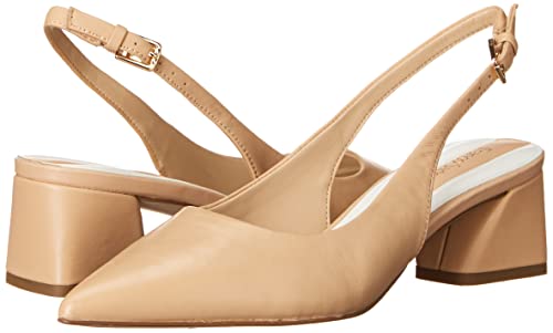 Franco Sarto Womens Racer Slingback Low Block Heel Pointed Toe Pump, Fuchsia, 5.5
