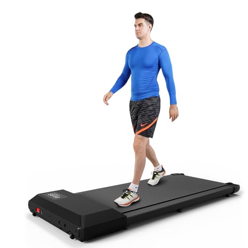 Walking Pad, Under Desk Walking Pad Treadmills for Home/Office, 2 in 1 Walking Jogging Portable Desk Treadmill with APP&Remote Control LED Display, Easy Operation for Beginners (Black-1)