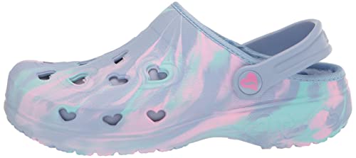 Skechers Kids Girls Foamies Sweetheart-Super Snuggly Slipper Sneaker, Blue/Multi, 3 Little Kid