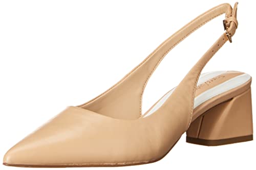 Franco Sarto Womens Racer Slingback Low Block Heel Pointed Toe Pump, Fuchsia, 5.5