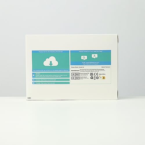 Freenove Ultimate Starter Kit for Raspberry Pi 5 4 B 3 B+ 400 Zero 2 W, 962-Page Detailed Tutorial, Python C Java Scratch Processing Code, 223 Items, 128 Projects (Raspberry Pi NOT Included)