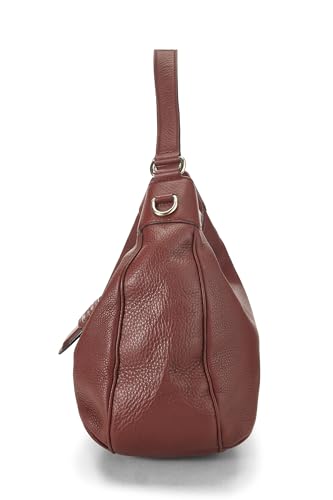 Gucci, Pre-Loved Burgundy Leather Dressage Horsebit Hobo, Burgundy