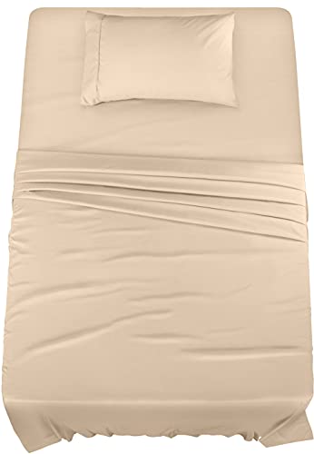 Utopia Bedding Queen Bed Sheets Set - 4 Piece Bedding - Brushed Microfiber - Shrinkage and Fade Resistant - Easy Care (Queen, Ivory)