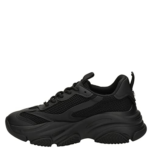 Steve Madden Women's Possession Sneaker, Black/Green, 8