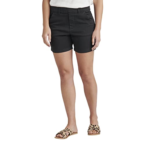 JAG Jeans Women's Maddie Mid Rise 5" Pull-on Short, Black, 2