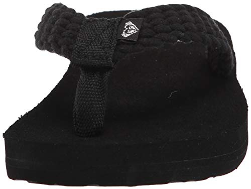 Roxy Girls Porto Sandal Flip Flop, Black 20, 1 Little Kid