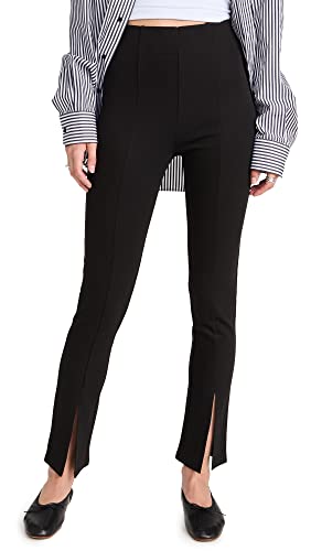 English Factory Women's Front Slit Pants, Black, XS