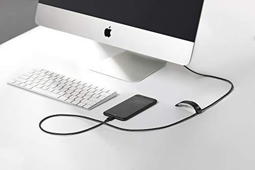 Native Union Belt Cable USB-A to Lightning - 4ft Ultra-Strong Reinforced [MFi Certified] Durable Charging Cable with Leather Strap Compatible with iPhone 14, iPhone 13, iPhone 12 and Earlier (Cosmos)