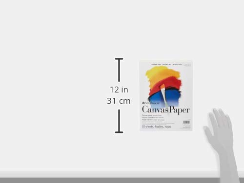 Strathmore 200 Series Canvas Paper, Tape Bound Pad, 9x12 inches, 10 Sheets (115lb/187g) - Artist Paper for Adults and Students - Oil Paint, Acrylic Paint, Mixed Media, Art Journaling