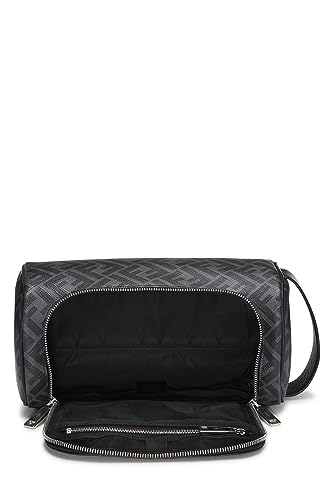 Fendi, Pre-Loved Black Zucca Coated Canvas Travel Pouch, Black