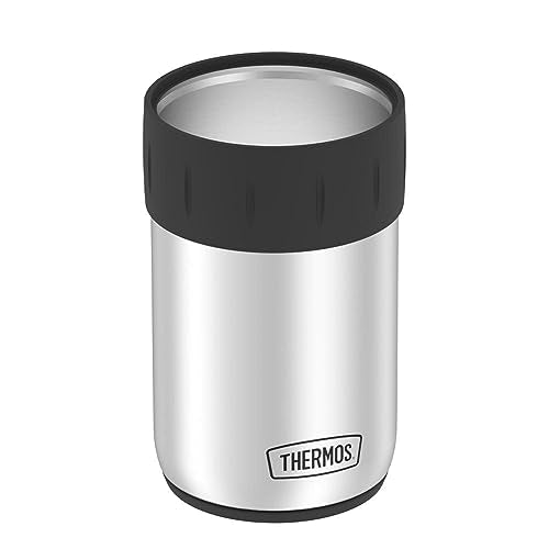 THERMOS Stainless Steel Beverage Can Insulator for 12 Ounce Can, Stainless Steel