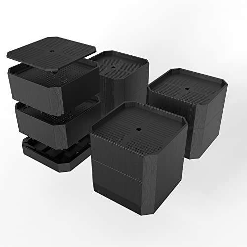 BTSD-home Bed Risers 1.5 or 3 inch Adjustable Furniture Heavy Duty for Couch Desk Sofa Table 4pack