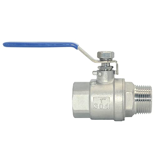 DAN SPEED 1 Inch Male x Female NPT Ball Valve S304 Stainless Steel,Full Port Heavy Duty for Water, Oil, and Gas,1000WOG (1 inch)