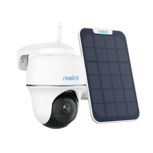 REOLINK Argus PT Lite+SP - 3MP Solar Wireless Camera Security Outdoor, 360° Pan-Tilt, Person/Vehicle Detection, 2.4GHz WiFi Solar Powered Camera for Home Security, No Monthly Fee, Local Storage