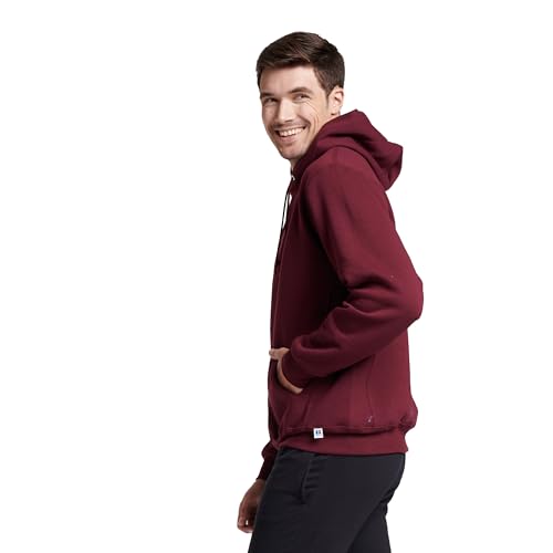 Russell Athletic Men's Dri-Power Fleece Pullover Hood, Maroon, Large