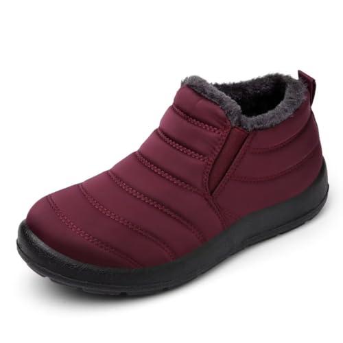 Cheval Winter Snow Boots for Women, Fur Lined Warm Ankle Booties, Outdoor Anti-slip Waterproof Comfortable Short Boot, Botas De Invierno Para Mujert