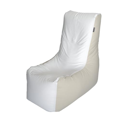 E-SeaRider Wedge Marine Beanbag (White/Beige, Small)