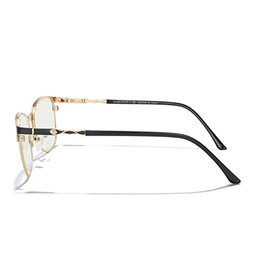 MERRY'S Cat Eye Reading Glasses for women Metal Frame Women's Blue Light Blocking Glasses