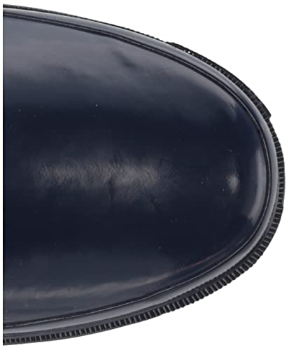 Western Chief Women Solid Mid Height Waterproof Rain Boot, Navy Gloss, 6