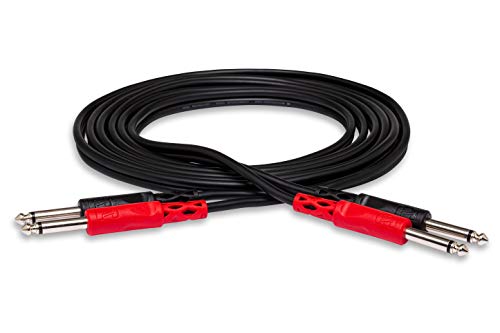 Hosa CPP-201 Dual 1/4" TS to Dual 1/4" TS Stereo Interconnect Cable, 1 Meter