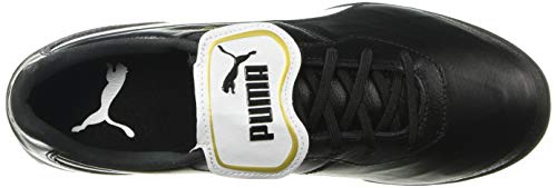 PUMA Men's KING TOP TURF TRAINING Soccer Shoe, Puma Black-Puma White, 4