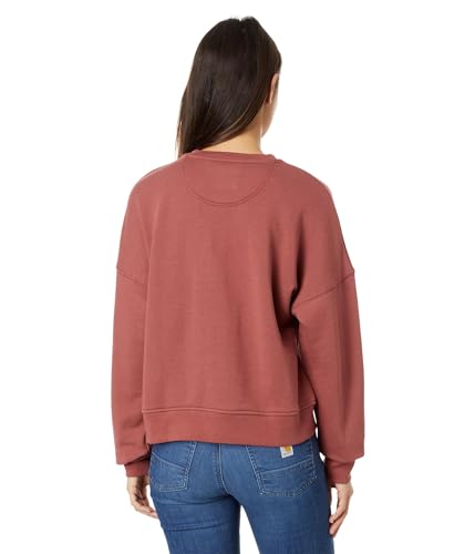 Carhartt Women's Loose Fit Midweight French Terry Henley Sweatshirt, Apple Butter
