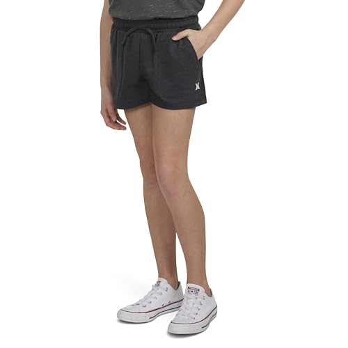 Hurley Girls' Soft Knit Pull On Shorts, Black, M