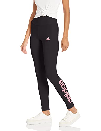 adidas Women's Loungewear Essentials High-Waisted Logo Leggings, Legend Ink/Ice Mint, XX-Small