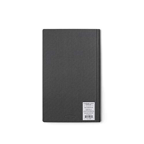 DesignWorks Ink Standard Issue No. 17 Hardcover Cloth Black 7.25" x 11.75" Tall Notebook Journal with 96 Lined Pages - Perfect for Office Work, Writing, and Journaling