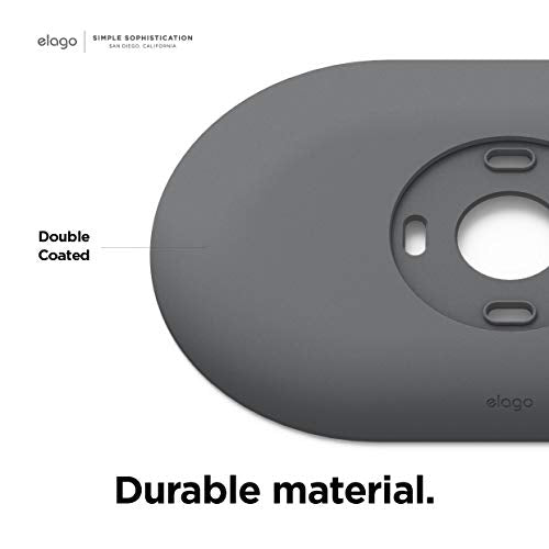 elago Wall Plate Cover Plus Compatible with Google Nest Thermostat 2020 [Charcoal] - Durable Polycarbonate Material, Easy Installation, Complementary Design